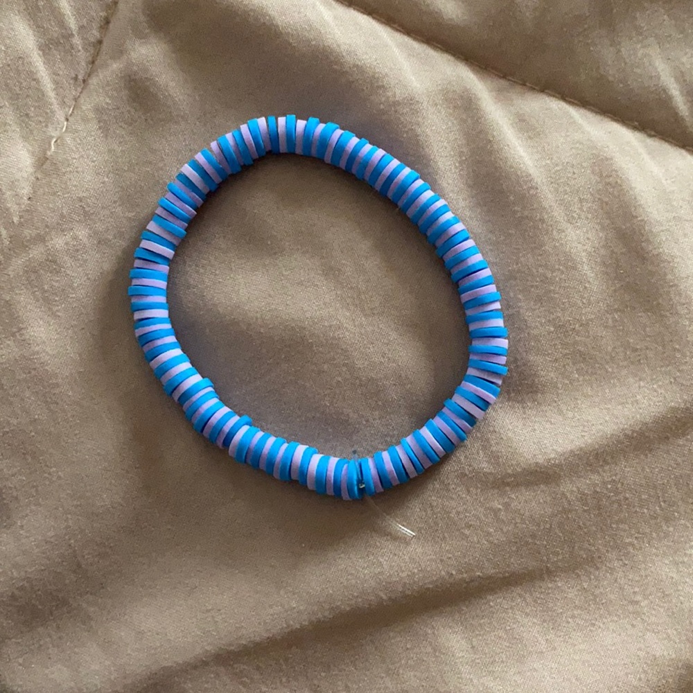 purple and blue bracelet